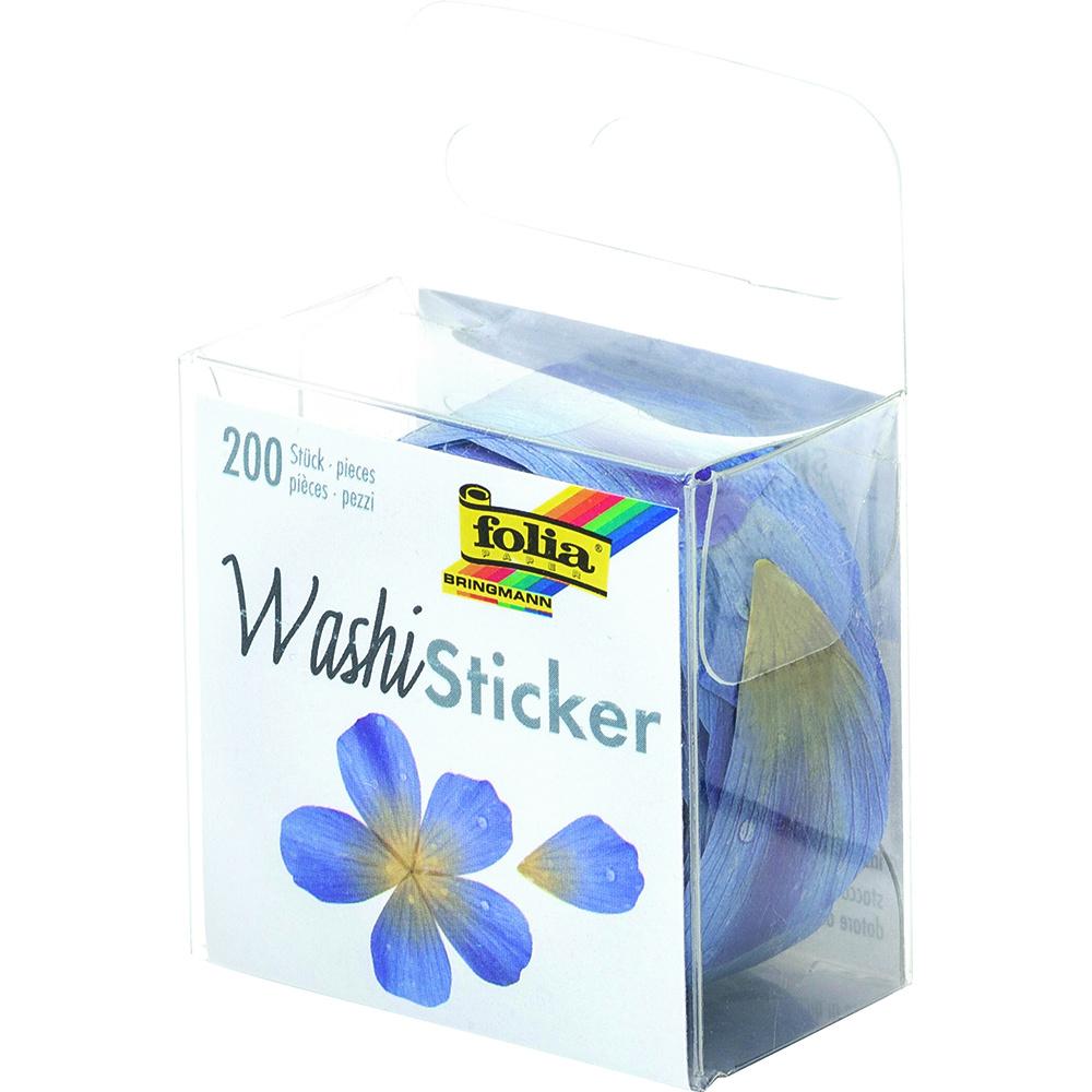 folia Washi-Sticker Blüten blau