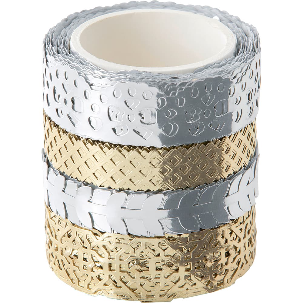 Produktbild folia Washi-Dekor 4er-Set silber und gold 2 von 2
