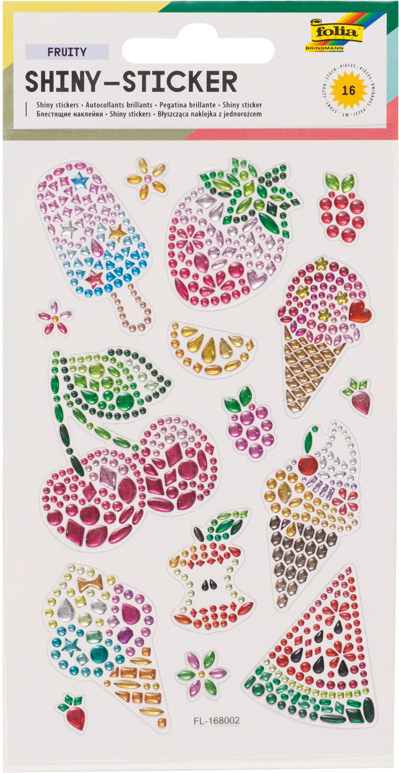 folia Shiny Sticker FRUITY 10x16cm