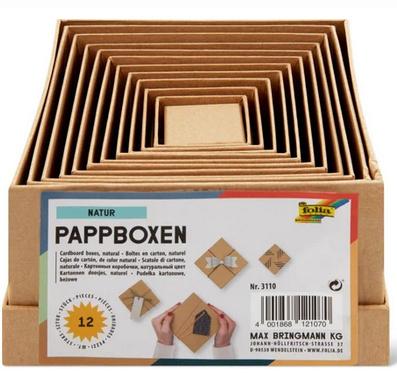 folia Pappboxen naturbraun 12 Grössen