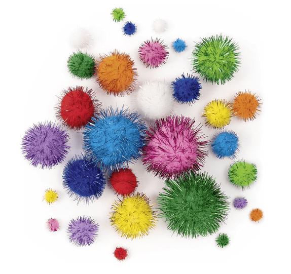 Produktbild folia Pompons Sparkling Rainbow sortierte Grössen 2 von 2