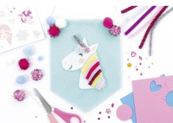 Produktbild folia Chenilledraht Bastel-Set Unicorn 227teilig 2 von 2