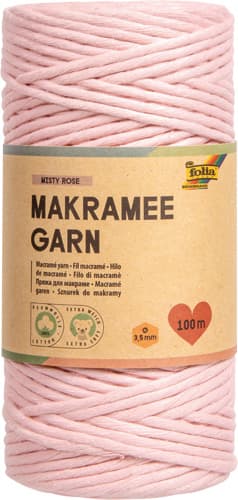 folia Makramee Garn, MISTY ROSE 100m, Ø 3,5mm