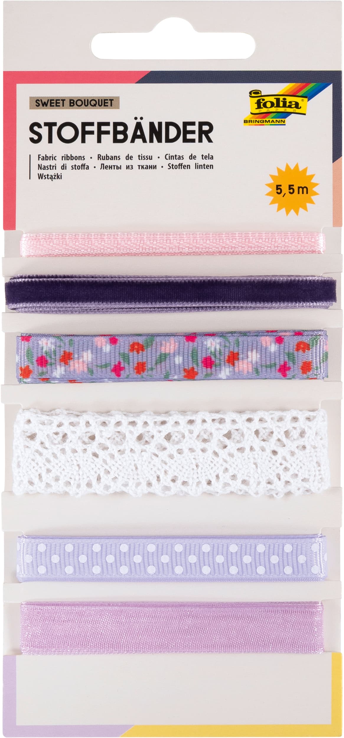 folia Stoffbänder Mix SWEET BOUQUET
