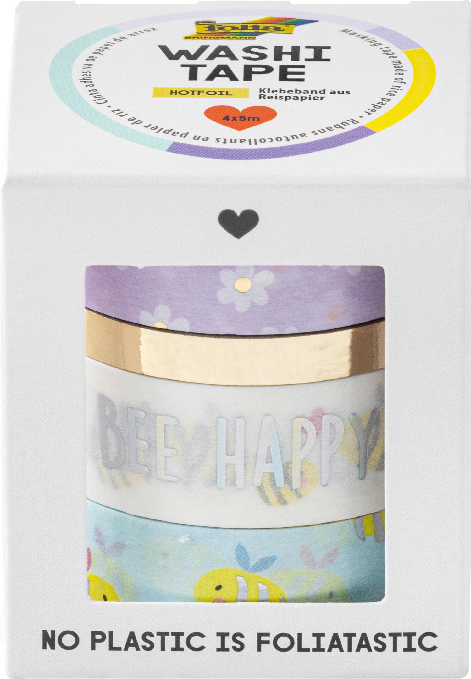 folia Washi-Tape 4er Set Bees
