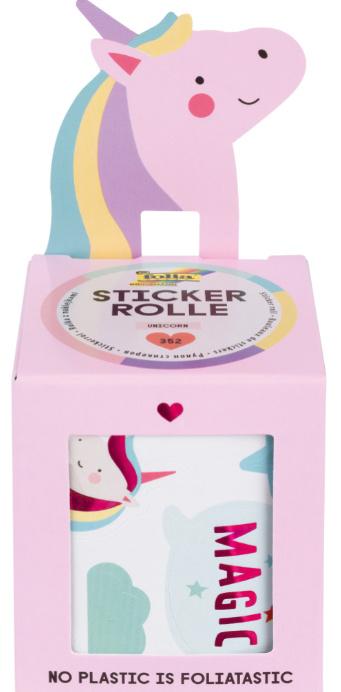 folia Stickerrolle UNICORN 352 Teile