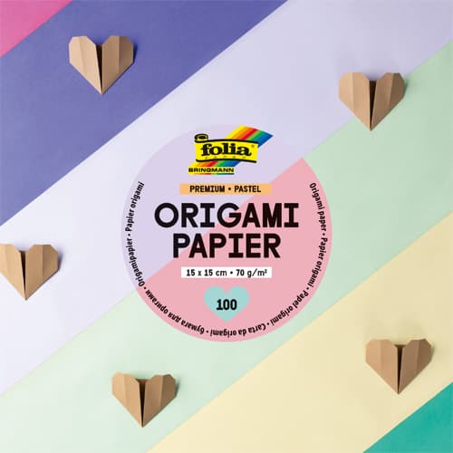 folia Premium Origami Papier PASTELL 70g/m², 15x15cm