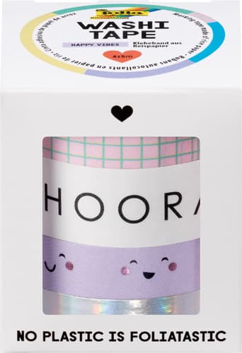 folia Washi-Tape 4er-Set HOTFOIL HAPPY VIBES