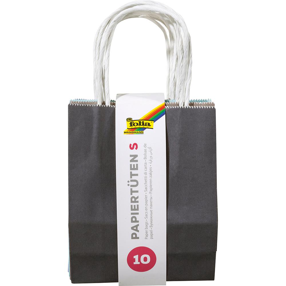 folia Papiertüten 10 Stück farblich sortiert