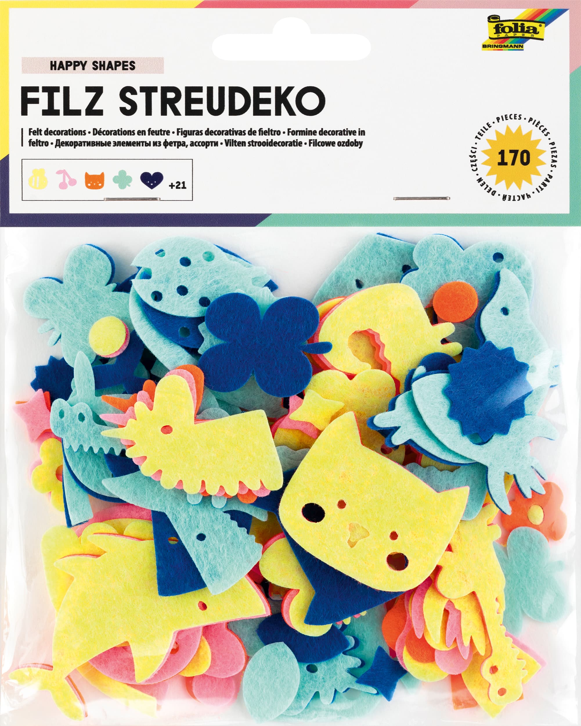folia Filz Streudeko Happy Shapes