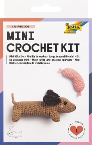 folia Mini Häkel Set SAUSAGE DOG