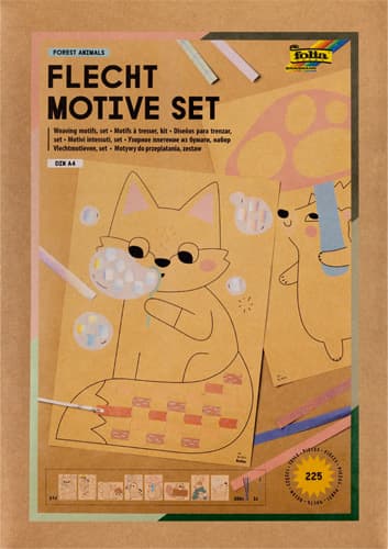 folia Flechtmotive Set Forest animals, 225 Teile