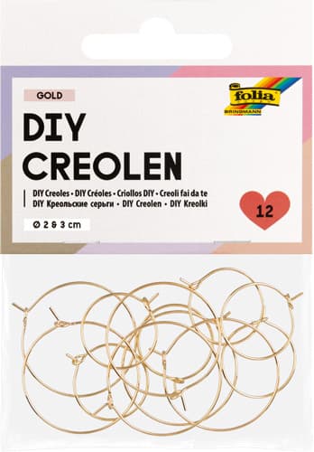 folia DIY Creolen, 12 Stück