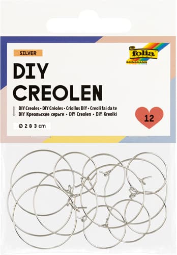 folia DIY Creolen, 12 Stück