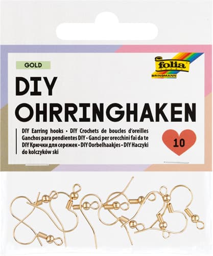 folia DIY Ohrringhaken, 10 Stück - 78201