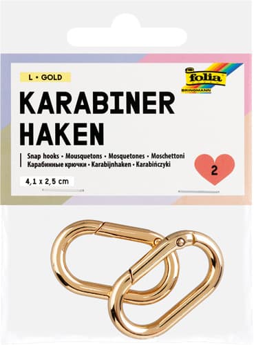 folia Karabinerhaken L, 2 Stück - 78401