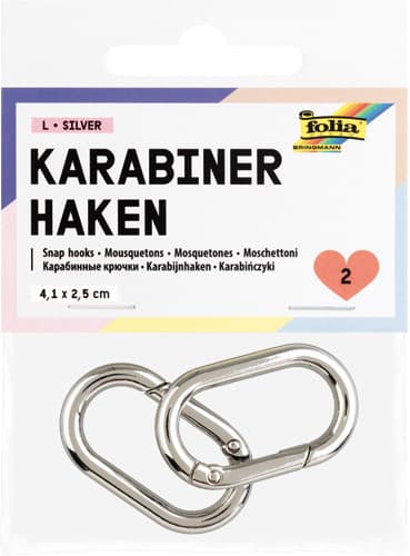 folia Karabinerhaken L, 2 Stück - 78402