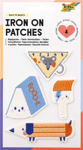 folia Bügelpatches BACK TO BASICS, 4 Stück