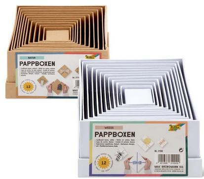 Produktbild folia Pappboxen weiss 12 Grössen 2 von 2