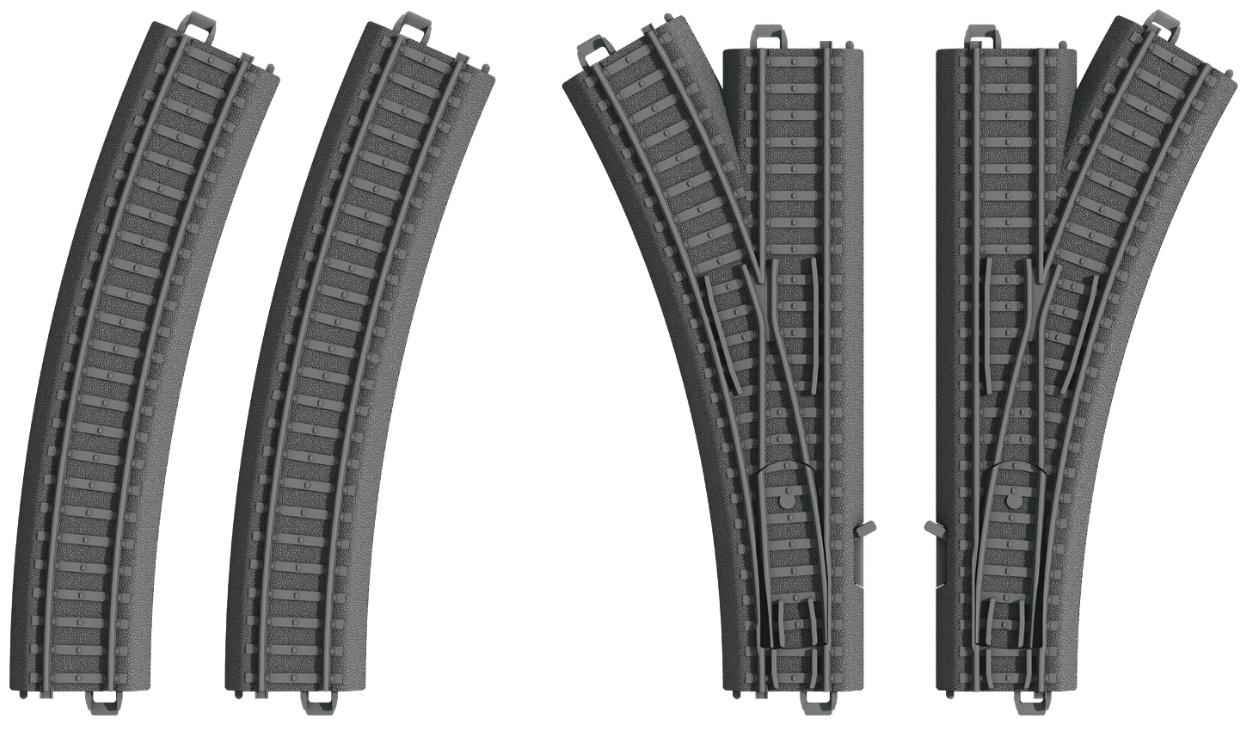 Märklin 23401 - Märklin my world - Kunststoffgleis Weichen-Set