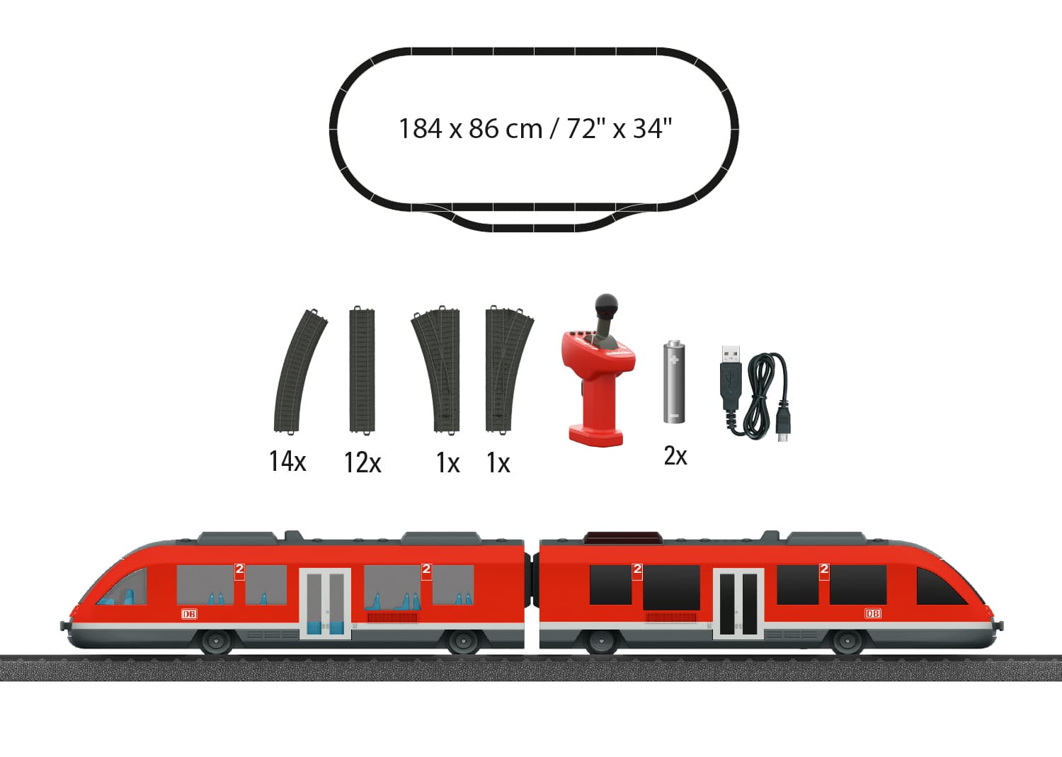 Produktbild Märklin 29113 H0 Märklin my world - Startpackung Nahverkehrszug "LINT" 5 von 5
