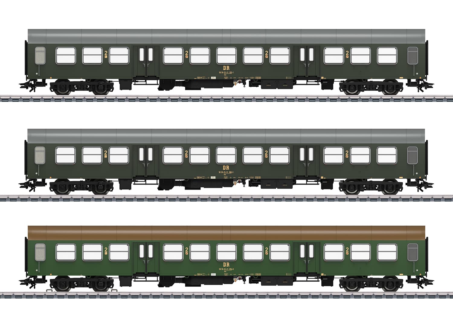 Produktbild Märklin 42580 H0 Personenwagen-Set Halberstädter Mitteleinstiegswagen 3 von 3