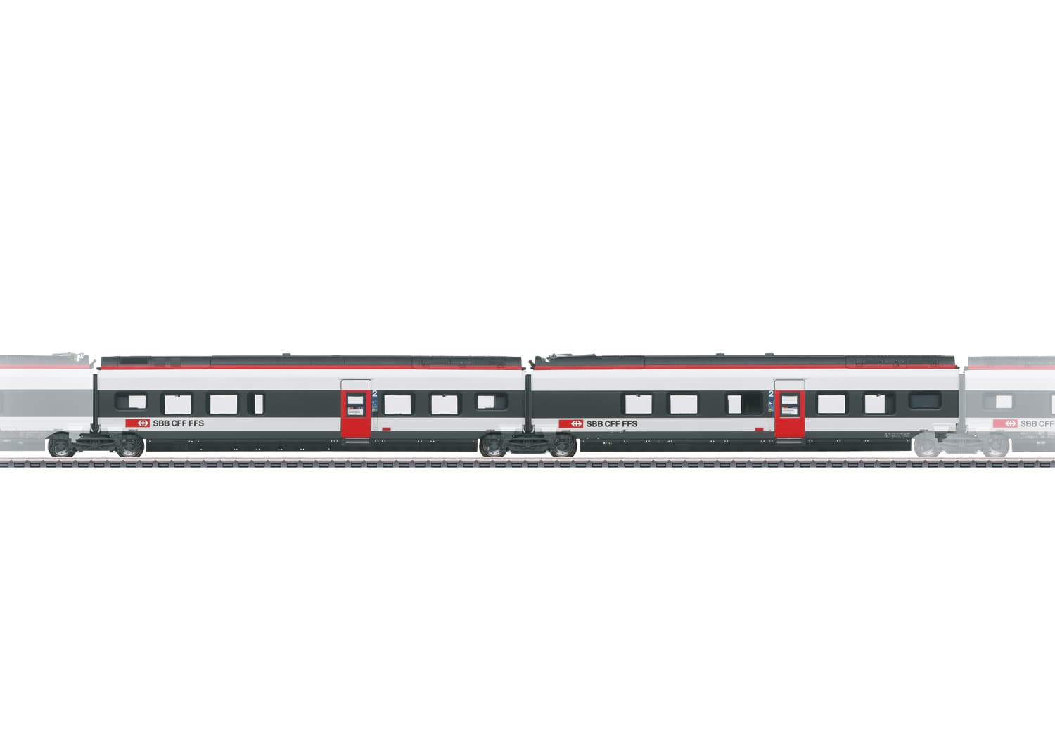 Märklin 43451 H0 Ergänzungswagen-Set 1 zum RABe 501 022 Giruno