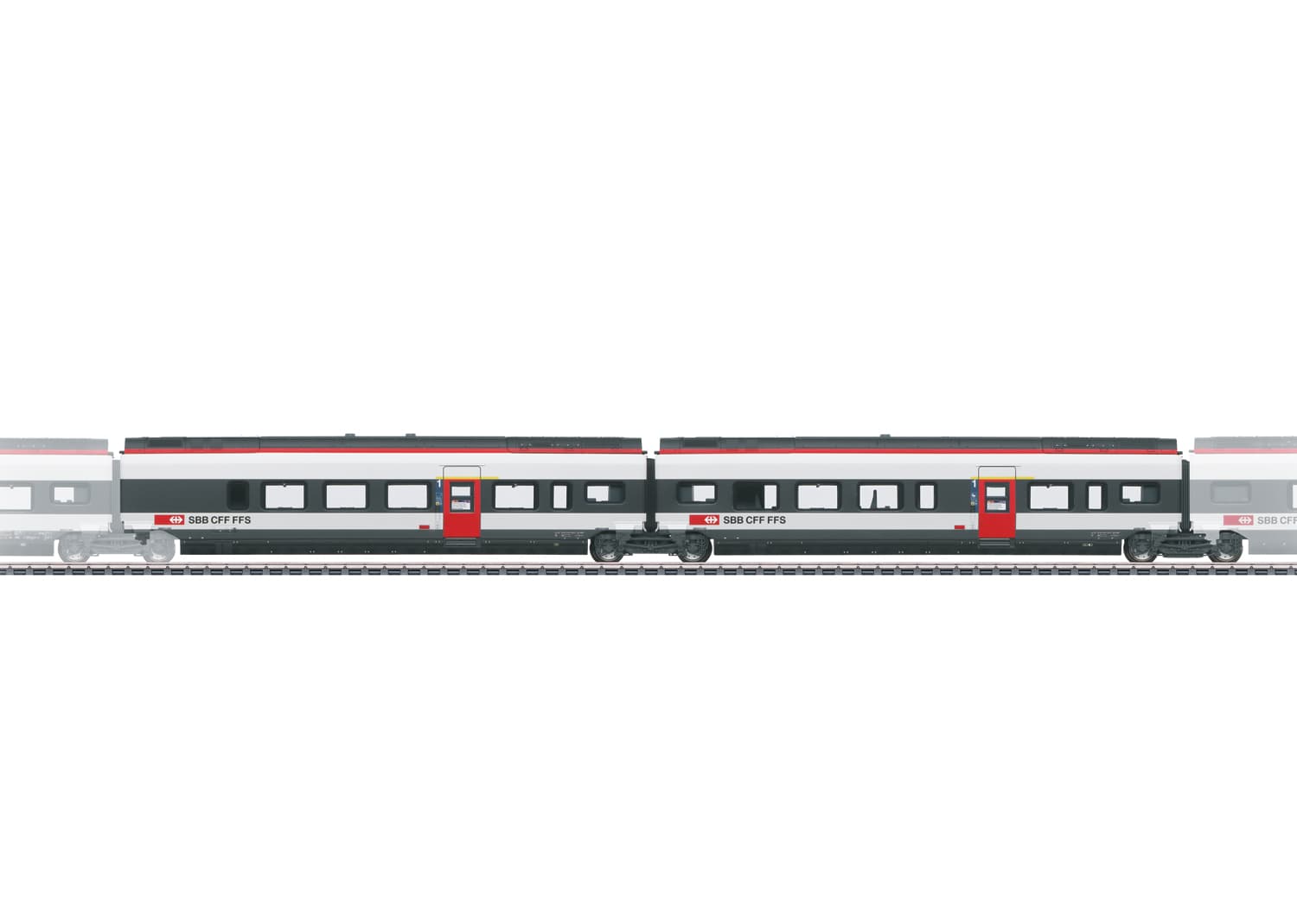 Märklin 43453 H0 Ergänzungswagen-Set 3 zum RABe 501 022 Giruno