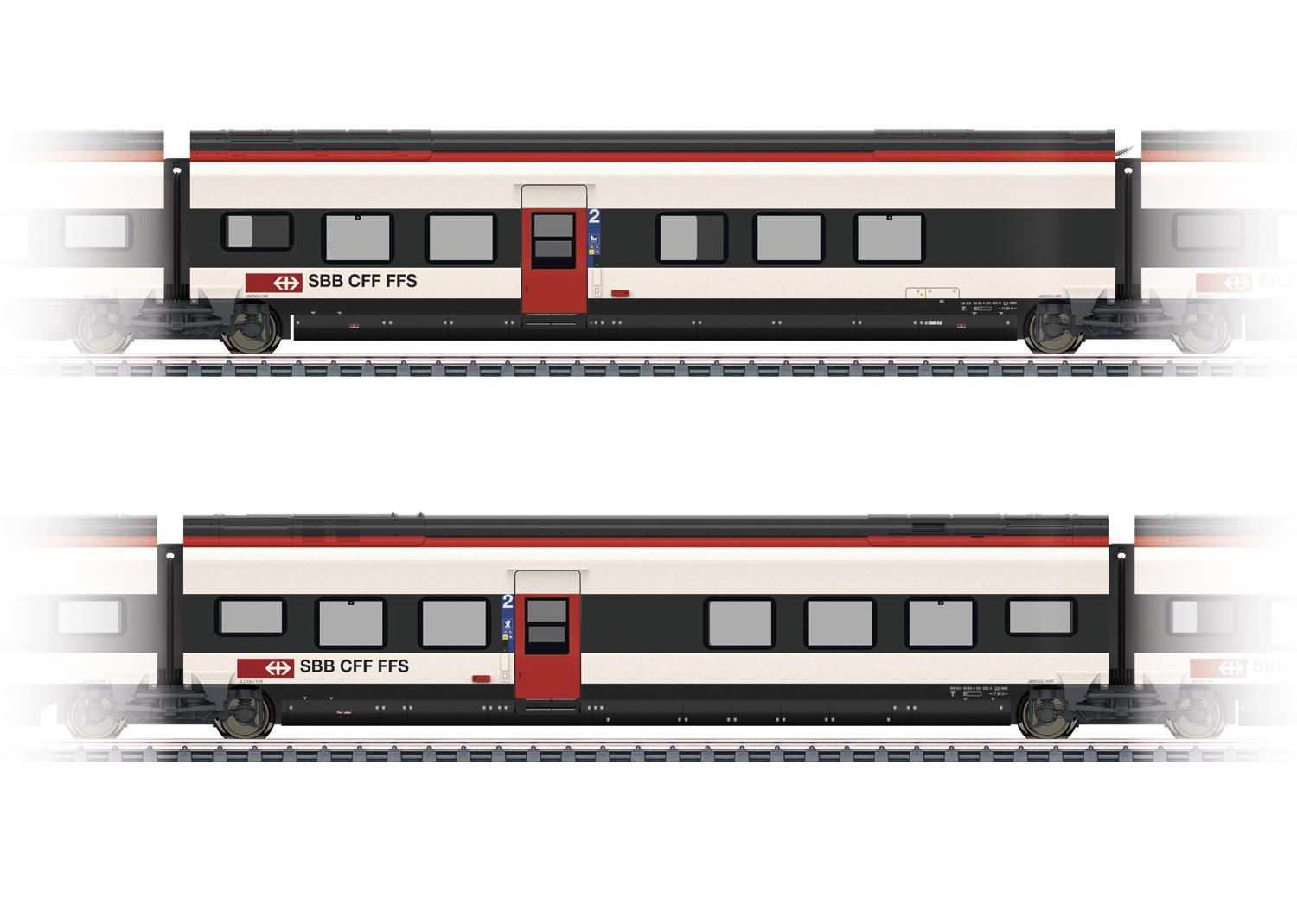 Märklin 43462 - Ergänzungswagen-Set 2 zum RABe 501 Giruno