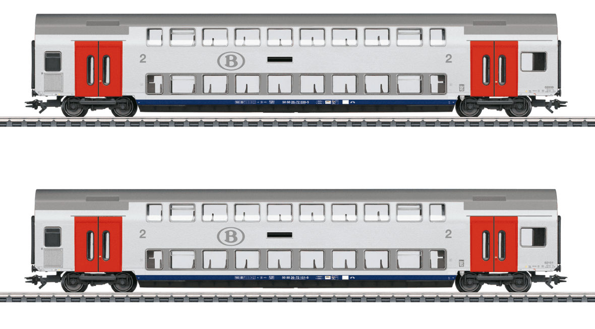 Märklin 43566 H0 Doppelstockwagen-Set SNCB