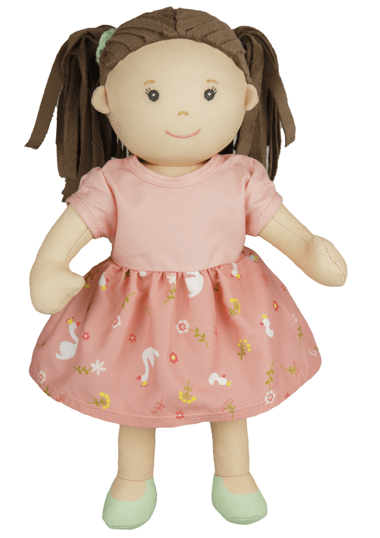 Heless - Stoffpuppe ''Lucie'' mit Kleidchen zum An- und Ausziehen, 32 cm