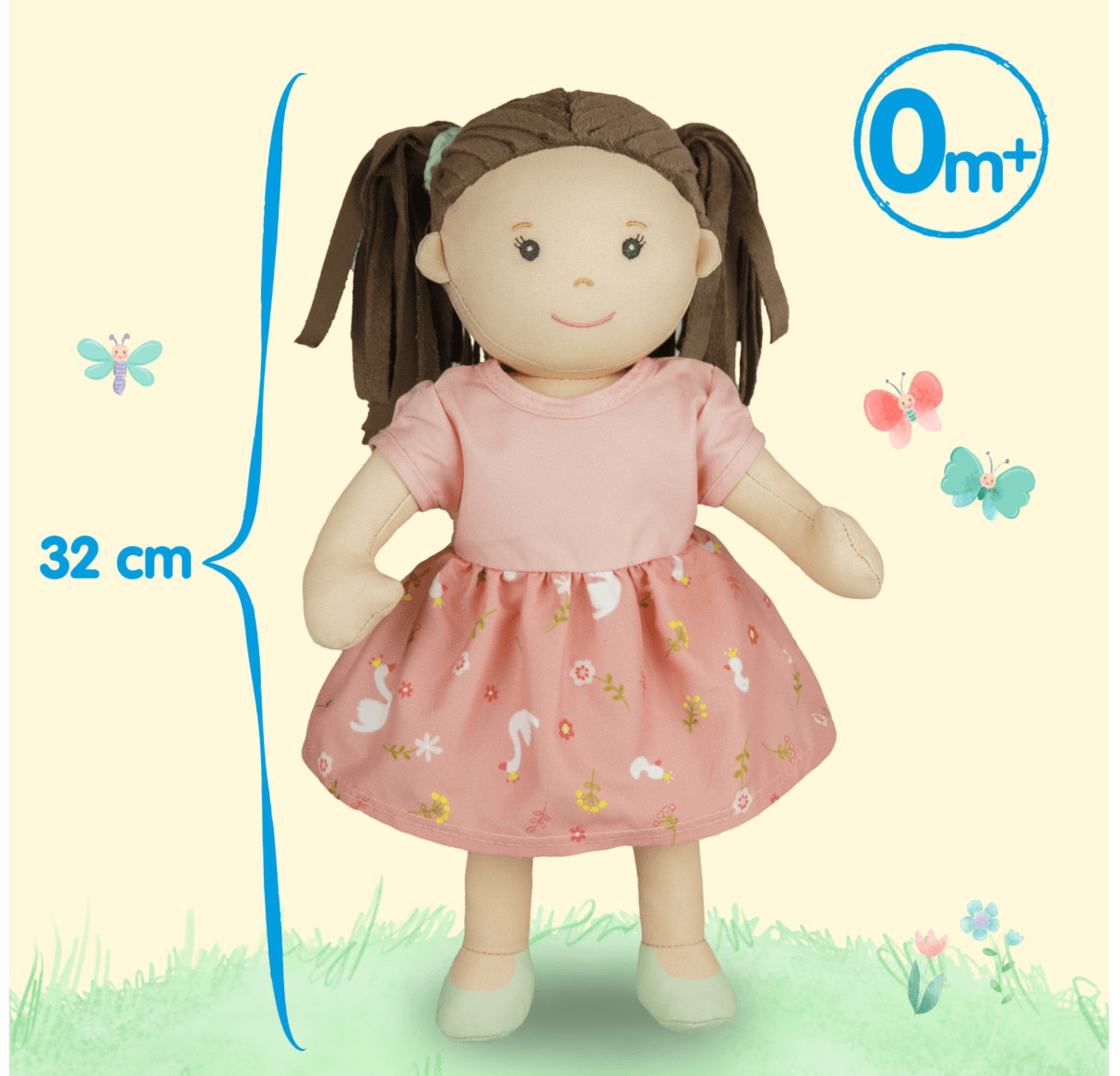 Produktbild Heless - Stoffpuppe ''Lucie'' mit Kleidchen zum An- und Ausziehen, 32 cm 4 von 6