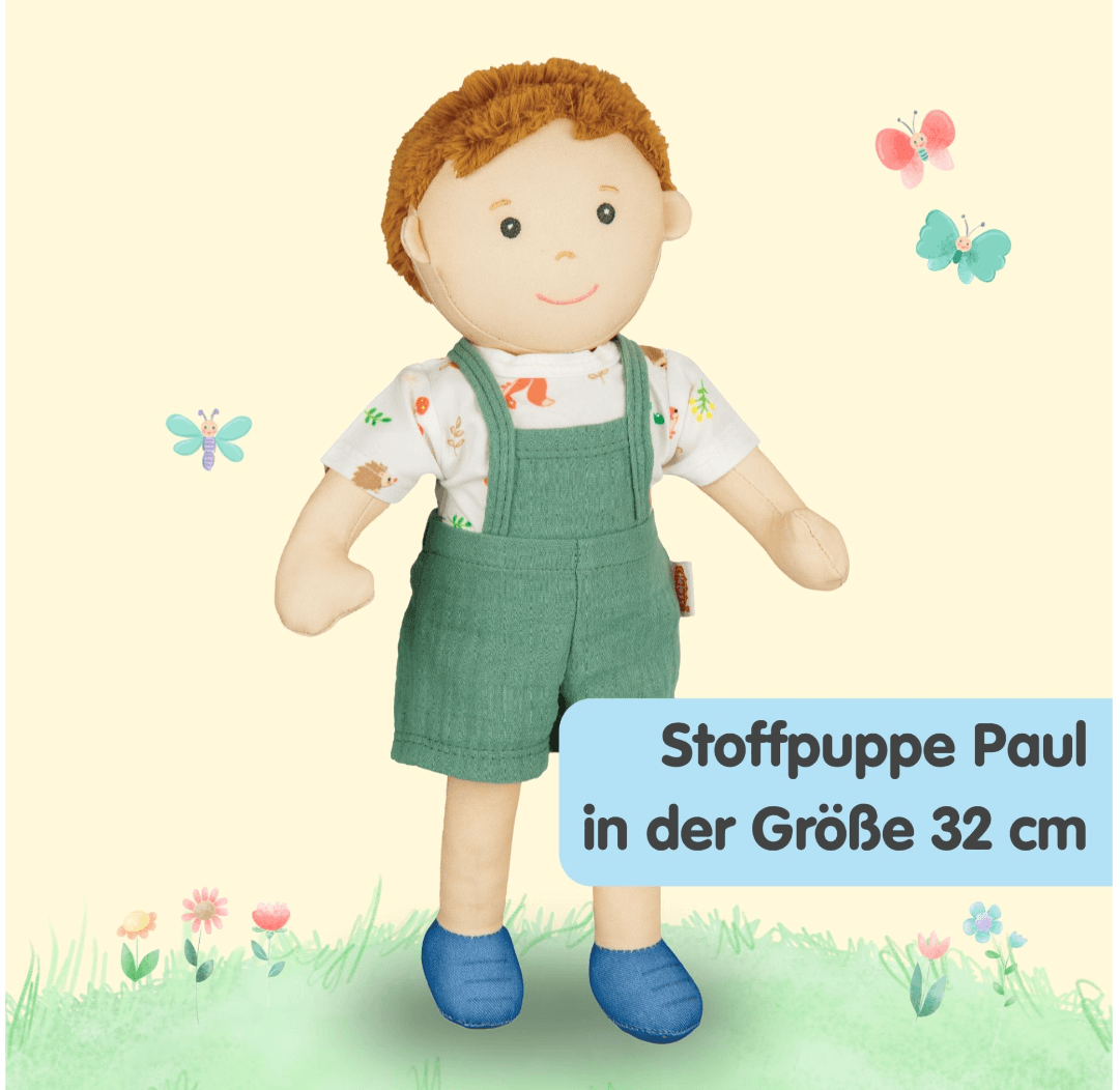 Produktbild Heless - Stoffpuppe ''Paul'' mit Outfit zum An- und Ausziehen, 32 cm 5 von 6