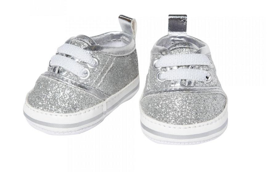 Heless - Glitzer-Sneakers, silber, Gr. 38-45 cm