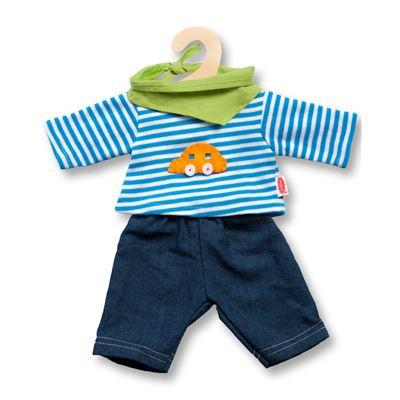 Heless - Puppen-Jeans mit Streifenshirt, klein, Gr. 28-35 cm