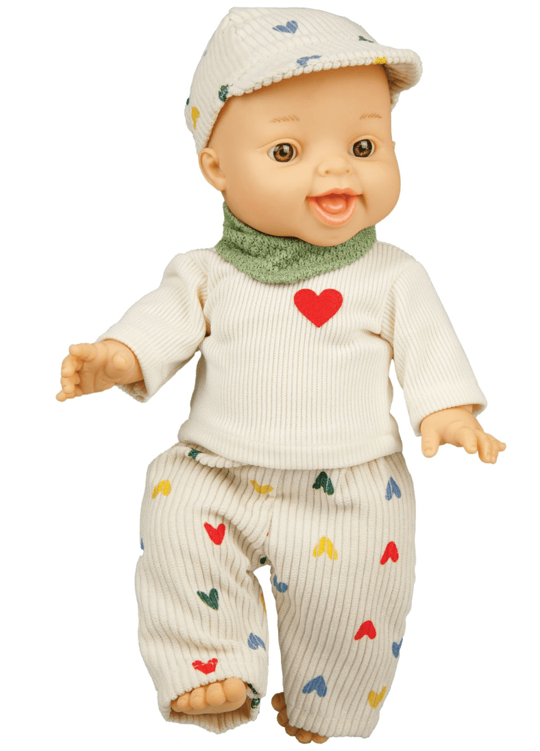 Produktbild Heless - Puppen-Kordhose "Herz-Konfetti" mit T-Shirt und Nickituch, Gr. 28-35 cm 7 von 8