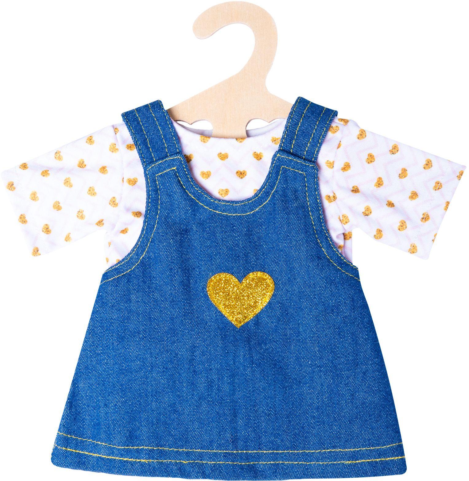 Heless - Jeanskleid Goldstück mit T-Shirt, Gr. 35-45 cm