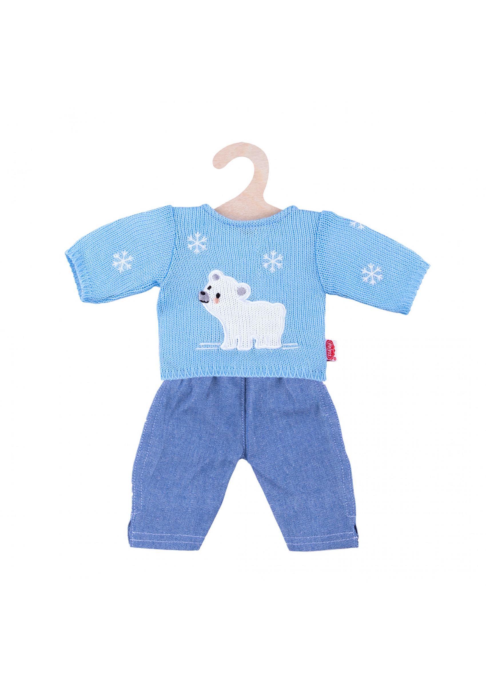 Heless - Pullover"Eisbär"mit Jeans, Gr. 35-45 cm