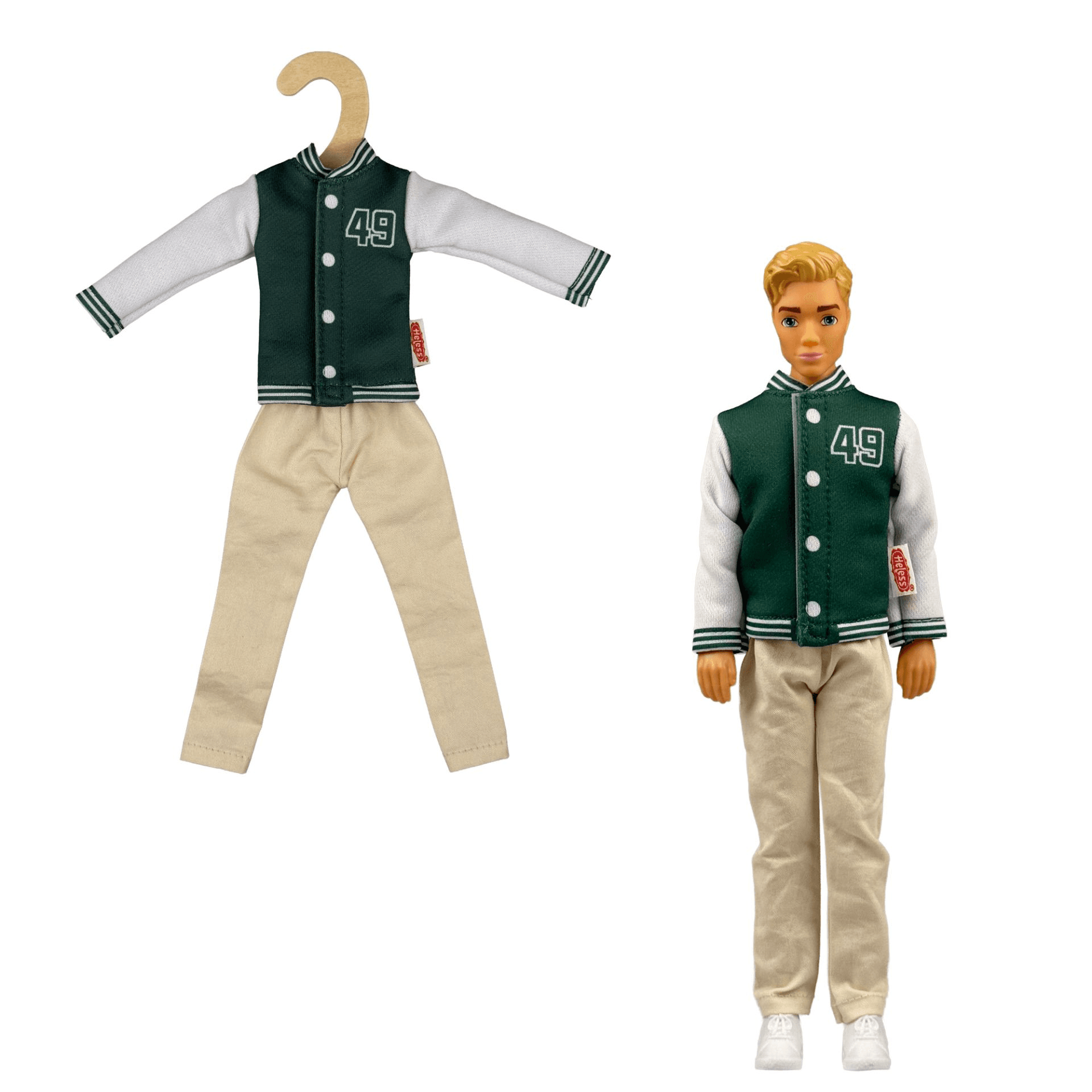 Heless - Time2Shine Collegejacke mit Stoffhose für Modepuppen der Größe 29 cm