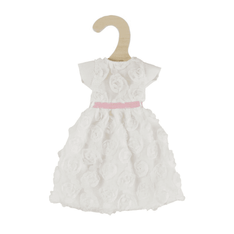 Heless - Time2Shine Weißes Traumkleid mit Rosenmuster für Modepuppen der Größe 29 cm
