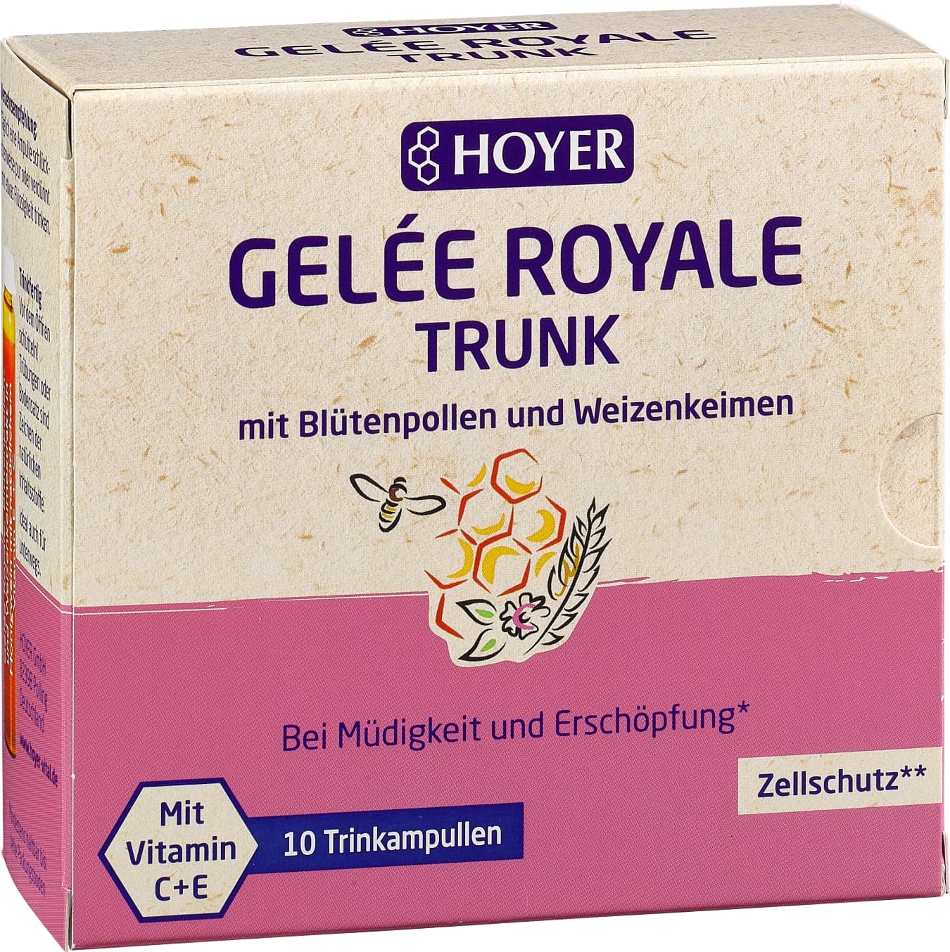 Produktbild HOYER Gelee Royale & Blütenpollen Trinkampullen, alc. 17,5 % vol. 2 von 3