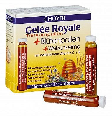 HOYER Gelee Royale&Blütenpollen Trinkampullen, alc. 17,5 % vol.