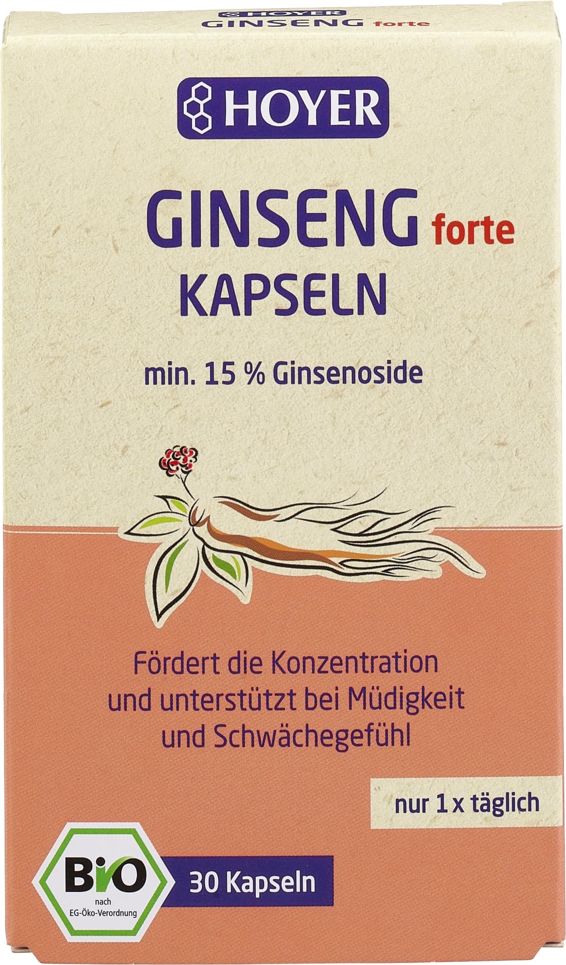 HOYER Ginseng Kapseln Bio