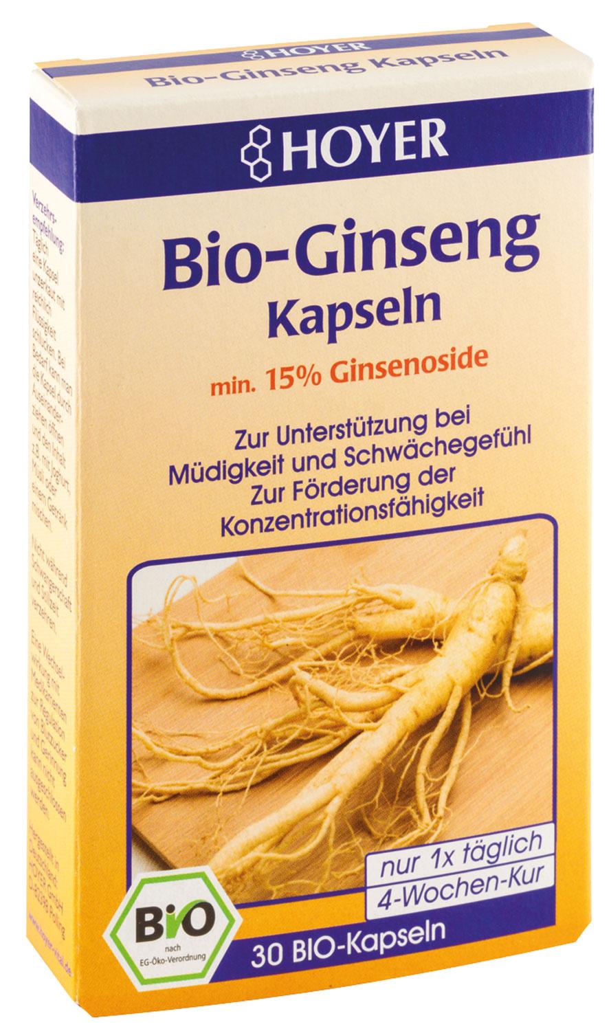 HOYER Ginseng Kapseln Bio