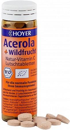 HOYER Acerola + Wildfrucht Lutschtabletten Bio