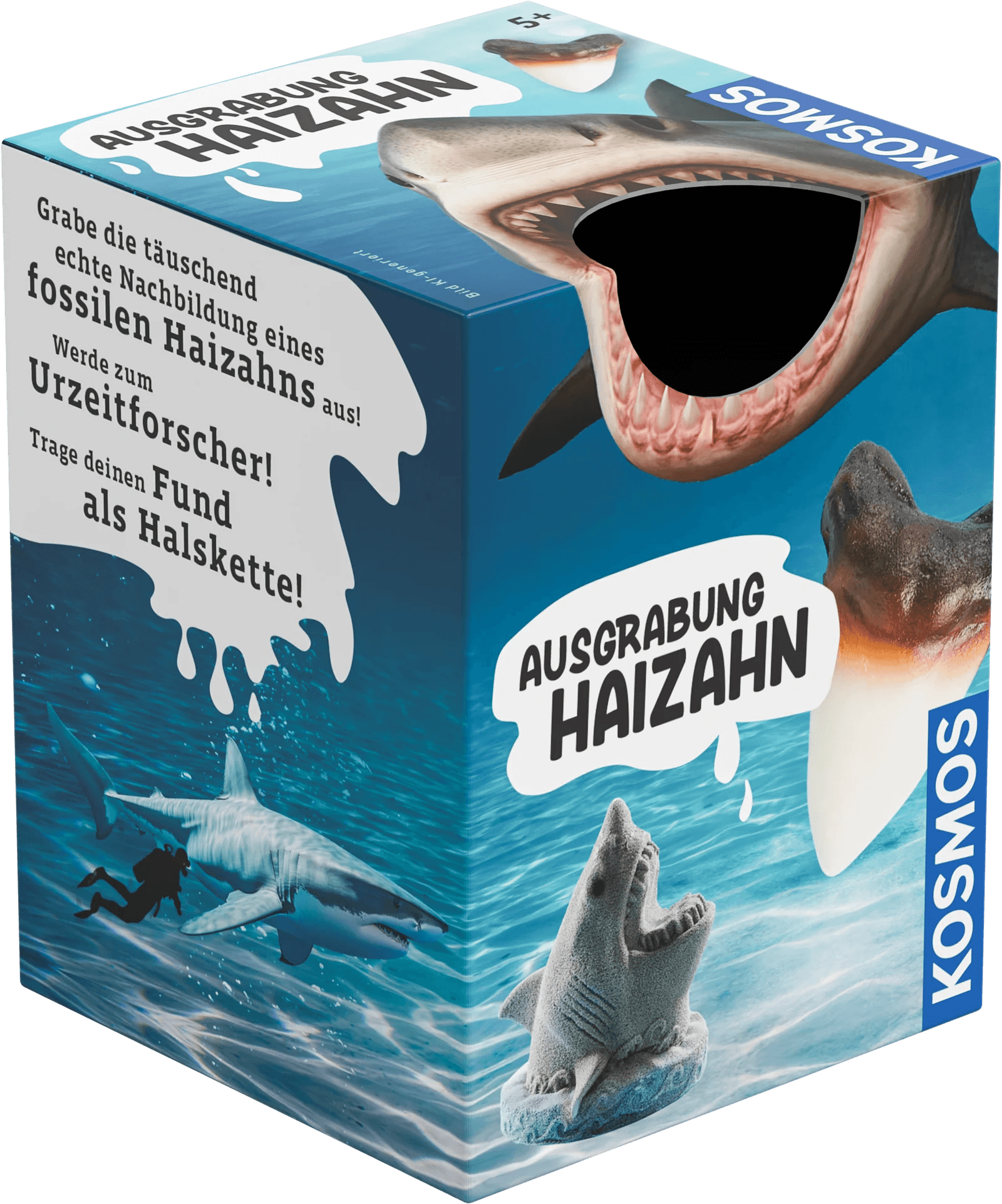 KOSMOS - Ausgrabung Haizahn – Experimentierset mit Werkzeug und Haizahn-Kette 