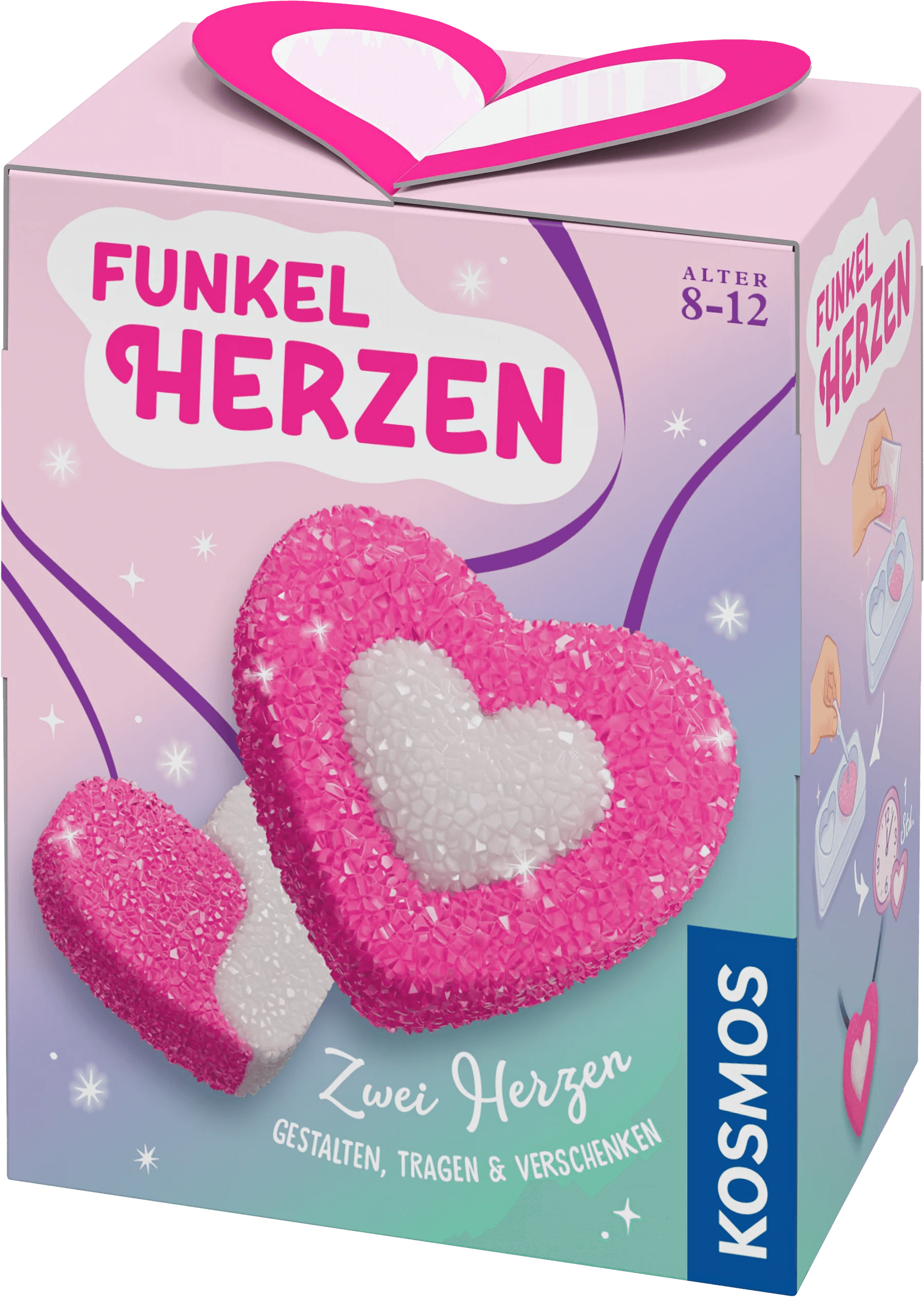 KOSMOS - Funkel-Herzen – Kreativset für zwei Herzanhänger und Freundschaftsschmuck 