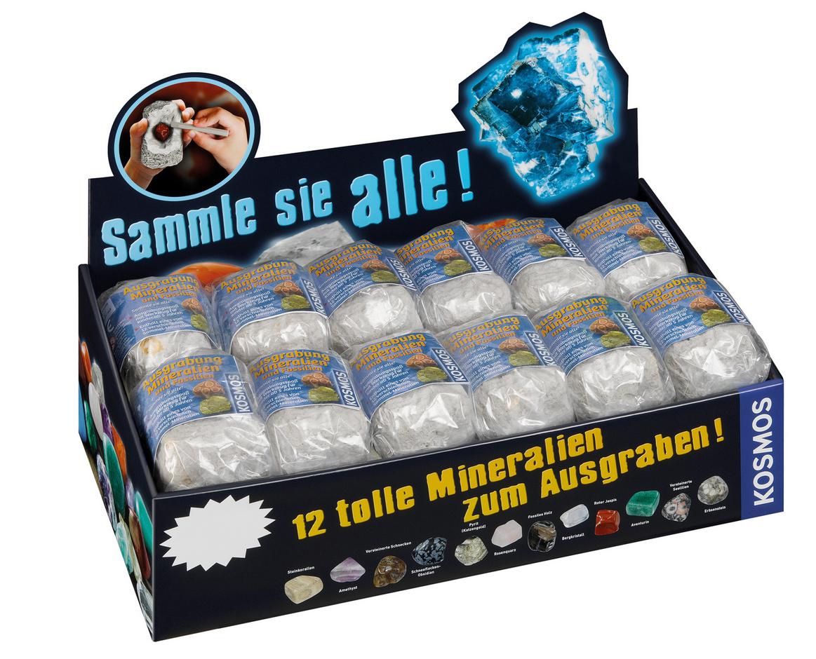 KOSMOS - Mineralien und Fossilien zum Ausgraben, 1 Stück, sortiert