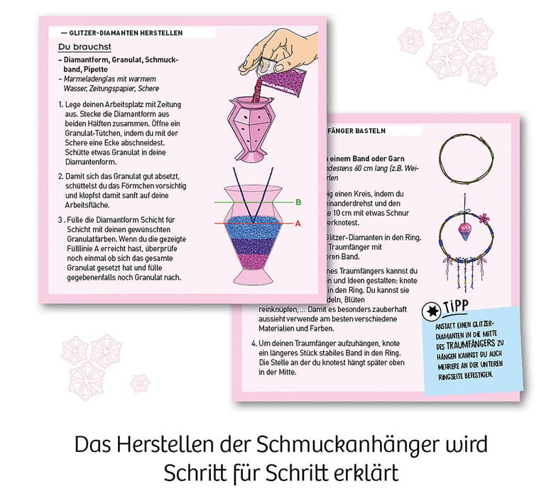 Produktbild KOSMOS - Mitbringexperimente - Glitzer-Diamanten - Gestalte deine eigenen Schmuck-Anhänger 5 von 5