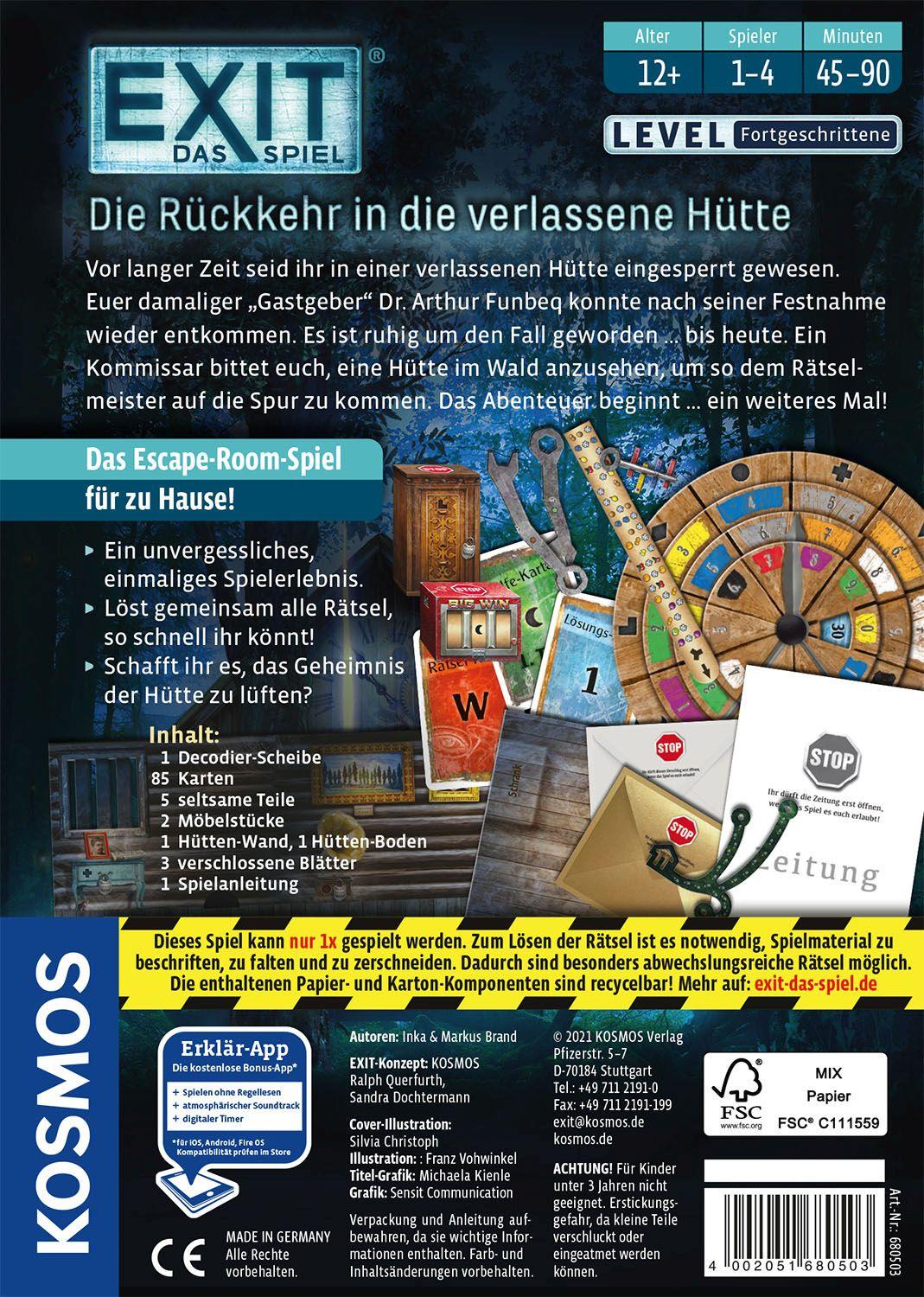 Produktbild KOSMOS - EXIT - Die Rückkehr in die verlassene Hütte 2 von 2